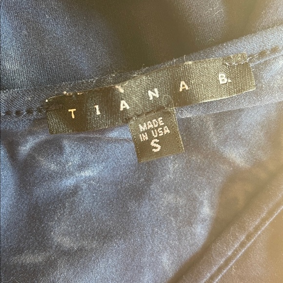 Tiana B Blue Tie Dye Asymmetrical Jumpsuit Stretch Boho Artwear - Picture 6 of 7